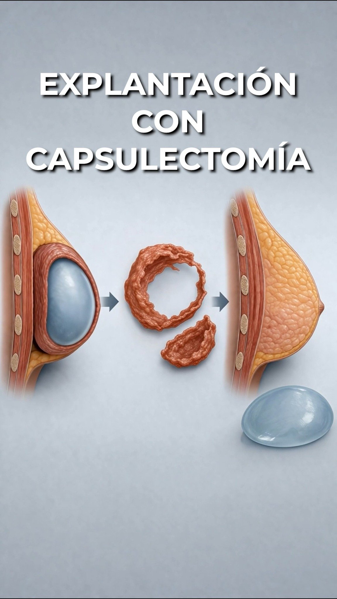Quitar los implantes no siempre resuelve todo.
Tu cuerpo forma una cápsula alrededor de ellos, y en algunos casos ese tejido puede seguir causando molestias o inflamación.
Por eso, en ciertas pacientes, se valora realizar una capsulectomía total. 👨⚕️
No se trata solo de retirar implantes.
Se trata de hacerlo correctamente.
📩 Envíame mensaje para agendar una valoración.
Cédula profesional especialidad en cirugía plástica y reconstructiva: 244898
No. COFEPRIS: 2414102002A00654